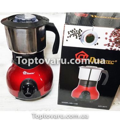 Електрична кавомолка Domotec MS-1108 Червона 6496 фото