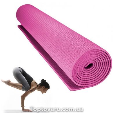 Коврик для йоги и фитнес Power System Fitness Yoga Розовый 2736 фото