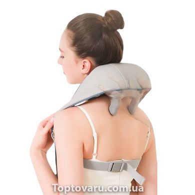 Массажер ударный для шеи и плеч с ИК-подогревом A-Plus Neck massager NEW 15218 фото