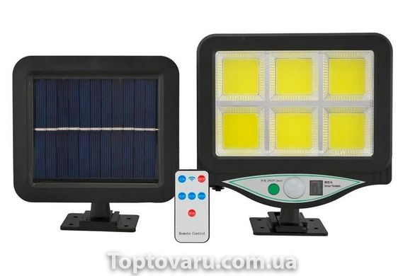 Вуличний світильник на сонячній батареї BK-128-4COB з пультом 3624 фото