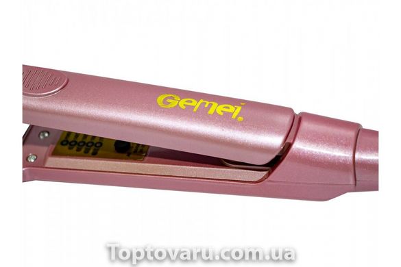 Утюжок выпрямитель для волос Gemei GM 2957 Розовый 2137 фото