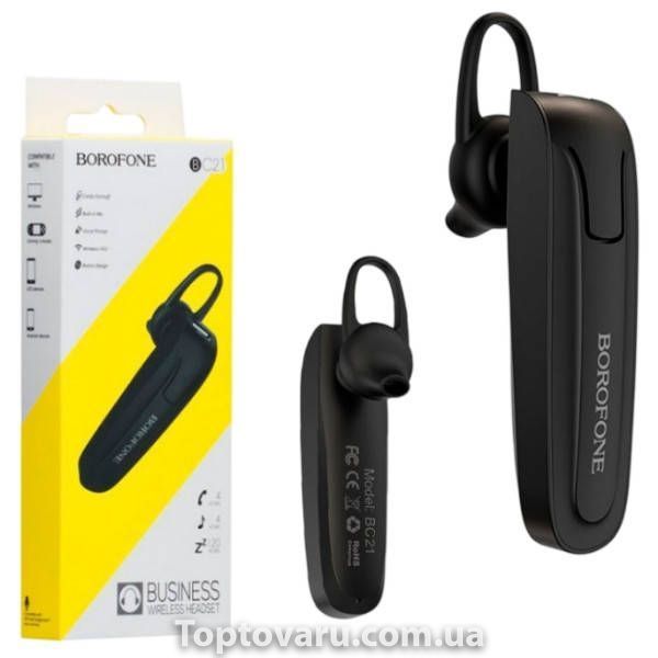 Гарнитура Bluetooth Borofone BC21 Черная 34577 фото