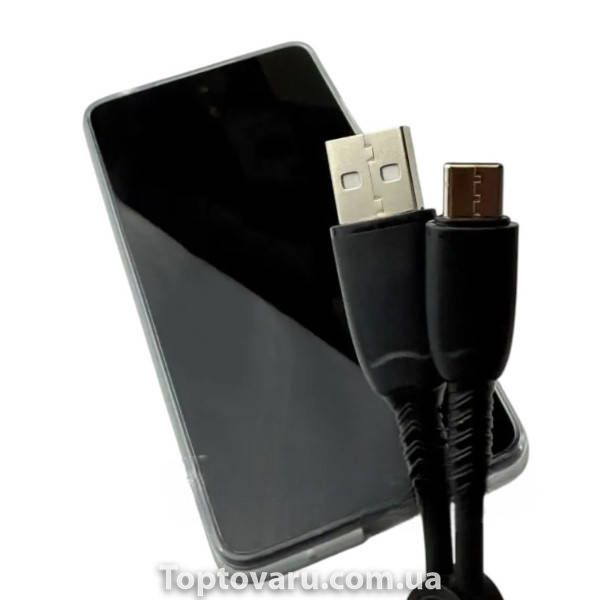 Кабель XO NB247 Suluo Series Portable Silicone 6A Type-c Data Cable L=25cm Черный 30348 фото