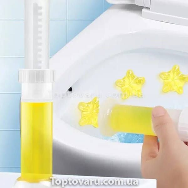 Гель для унітазу у шприці-дозаторі у формі квіточки Лимон 26624 фото
