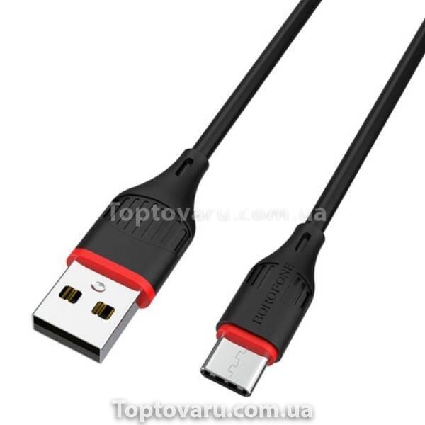 Кабель для зарядного пристрою 1м Type-C BOROFONE BX17-TypeC Чорний 25475 фото