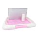 Туалет-рамка для тварин під пелюшку з рожевою сіткою 14355 фото 1