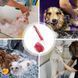 Щетка-массажер силиконовая для животных с отсеком для шампуня Розовая 30896 фото 4