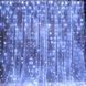 Гірлянда штора прозорий провід з перехідником 200LED 3*2м Холодний білий 31522 фото 5