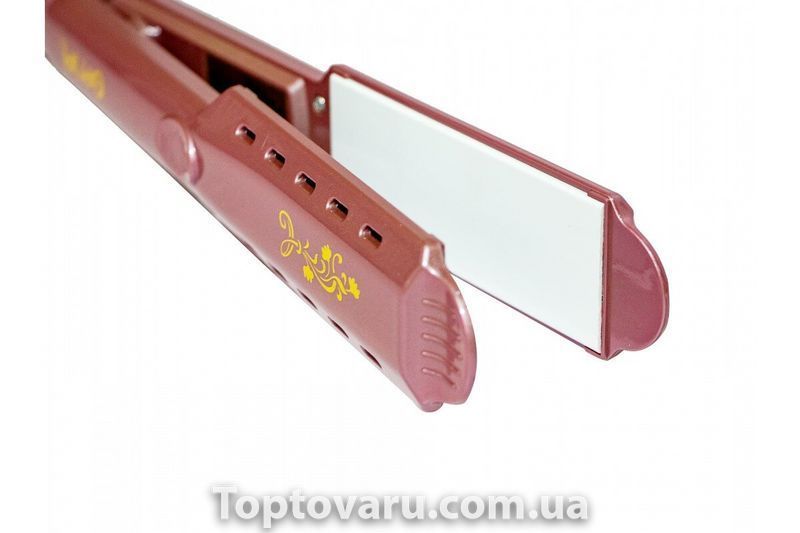 Утюжок выпрямитель для волос Gemei GM 2957 Розовый 2137 фото