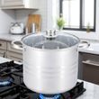 Кастрюля из нержавеющей стали с крышкой 15.5лEDENBERG EB-547 Серая 29013 фото