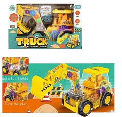 Іграшка Трактор з шестернями з підсвічуванням та звуком Truck Rotating Gear Жовтий 15316 фото
