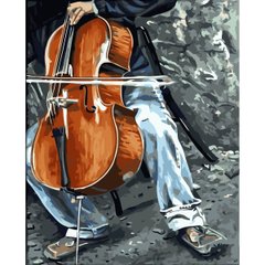 Картина по номерам Strateg ПРЕМИУМ Музыка виолончели с лаком размером 40х50 см VA-3617 VA-3617-00002 фото