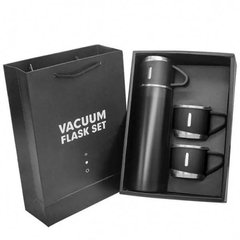 Подарунковий набір термос вакуумний із нержавіючої сталі Vacuum Flask SET Чорний 15211 фото