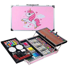 Набор для детского творчества и рисования Painting Set 145 предметов Розовый