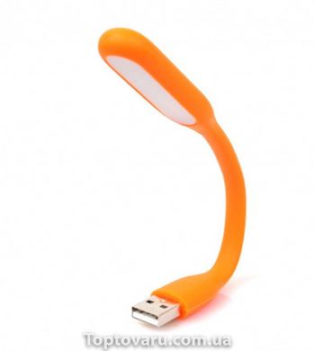 Портативний гнучкий LED USB світильник orange 286 фото