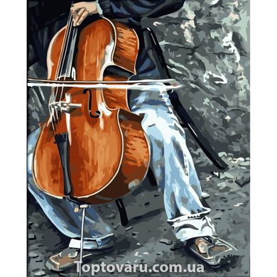 Картина по номерам Strateg ПРЕМИУМ Музыка виолончели с лаком размером 40х50 см VA-3617 VA-3617-00002 фото