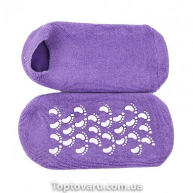 Увлажняющие гелевые носочки для педикюра SPA Gel Socks № G09-12 фиолетовые от 20 до 28см 7509 фото