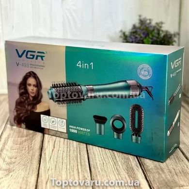 Фен-щітка для волосся VGR V-493 Біла 11556 фото