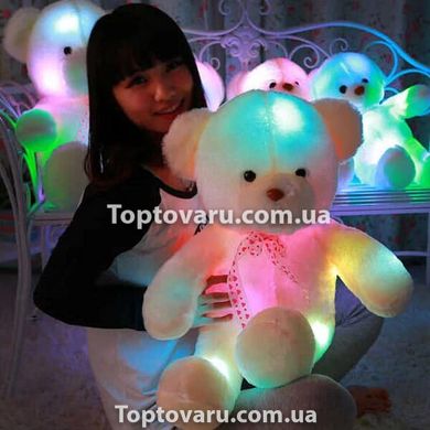 Плюшевий світиться ведмедик Тедді 50 см Білий 7220 фото