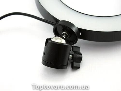 Кільцева світлодіодна LED лампа ZD666 26 см Чорна 2147 фото