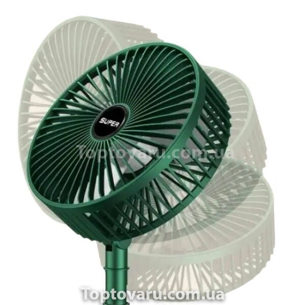 Вентилятор міні акумуляторний Folding Fan Зелений 20096 фото