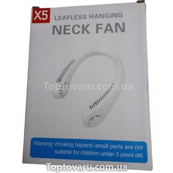 Портативний вентилятор на шию Neck Fan Х5 Білий 20887 фото