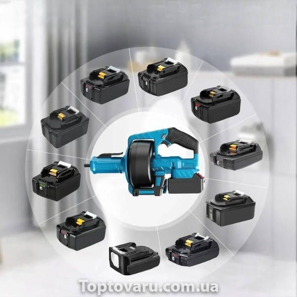Акумуляторна машина для каналізації 48V DOMOTEC/DALISHENTONG Чорна з блакитним 34758 фото