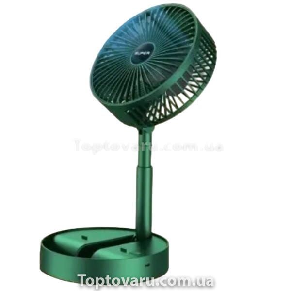 Вентилятор мини аккумуляторный USB Folding Fan Зеленый 20096 фото