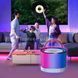 Караоке колонка з 2 мікрофонами та підсвічуванням Bluetooth K52 Блакитна 21534 фото 3