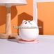 Увлажнитель воздуха ночник Humidifier Круглый Котик Белый 4729 фото 3