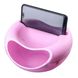 Складна миска для перекусів з підставкою для телефону Рожева 2900 фото 3