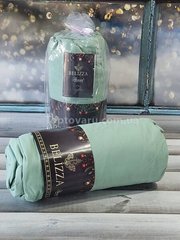 Простынь на резинке(160х200см) с наволочками(50х70см) Belizza Mint Фланель Хлопок 16786 фото