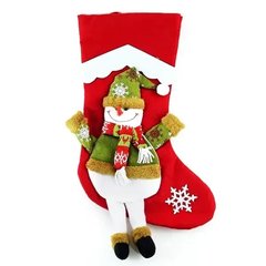 Носок новорічний для подарунків Сніговик 47*30см 12509 фото