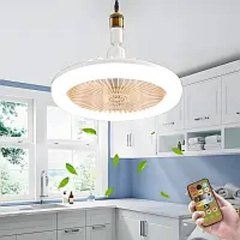 Лампа - вентилятор у патрон+пульт LED Multi-Function Fan Light 18355 фото