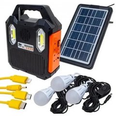 Портативная солнечная система Solar RT-903BT Радио, Bluetooth колонка, встроенный аккумулятор, 3 лампочки 3W 12000 фото