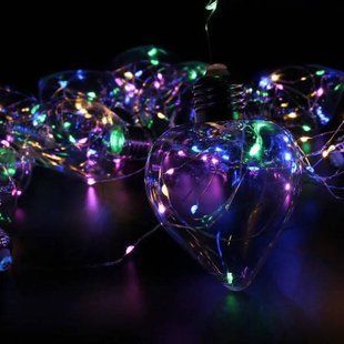 Гирлянда штора Сердце 150LED 8см 10 штук 3х1.5м 220в Мультиколор 32176 фото