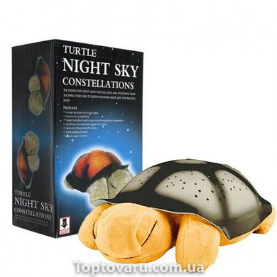 Нічник - проектор черепаха Turtle Night Sky Коричневий 1247 фото