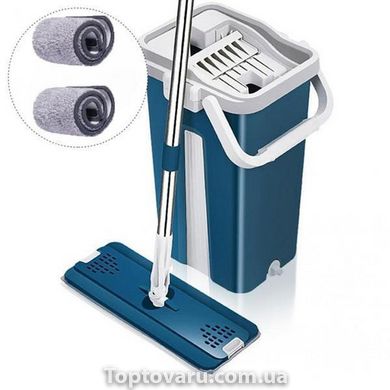 Комплект для прибирання відро і швабра з автоматичним віджимом Scratch ANET 9л Синій 8230 фото
