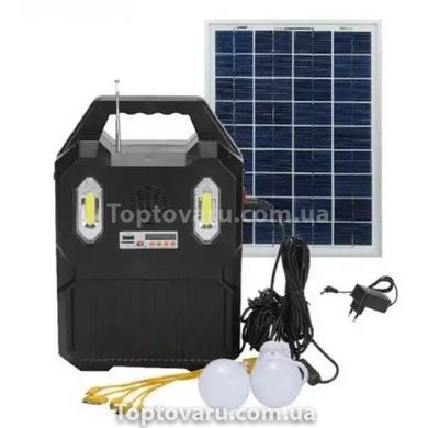 Портативна сонячна система Solar RT-903BT Радіо, Bluetooth колонка, вбудований акумулятор, 3 лампочки 3W 12000 фото