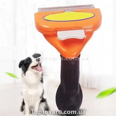 FURminator фурминатор с кнопкой для собак и котов для удаления шерсти универсальный 6,5см 10720 фото