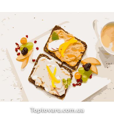 Картина за номерами Strateg ПРЕМІУМ Корисний сніданок розміром 40х50 см (GS257) GS257-00002 фото