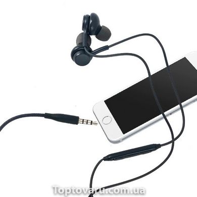 Провідні вакуумні навушники EO-IG955 з мікрофоном Чорні 2633 фото