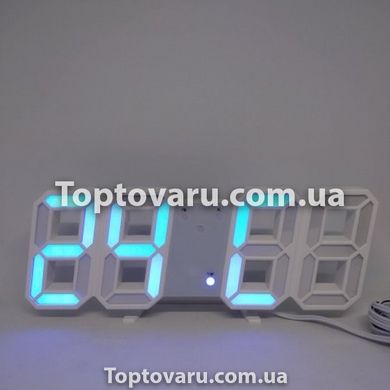 Електронні настільні годинник з будильником і термометром LY 1089 Сині 6282 фото