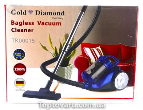Пылесос Gold Diamond TK-00015/ 220V/3200W Синий 3195 фото