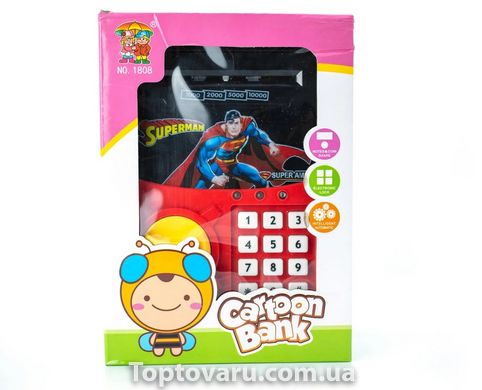 Детский сейф-копилка Cartoon Bank с кодовым замком Супермен NEW фото