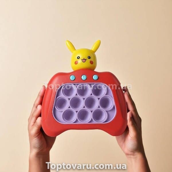 Игрушка антистресс Pop it PRO Pikachu Pokemon Красная 22646 фото