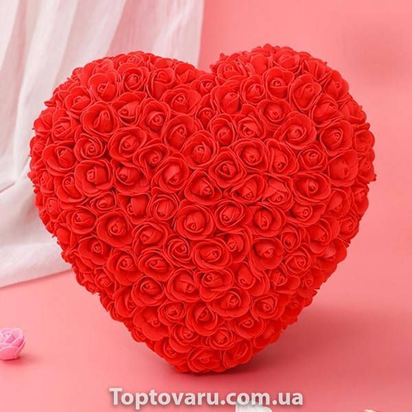 Сувенір подарунковий Серце з троянд декоративне28*25*13см KR-20 Червоне 34181 фото