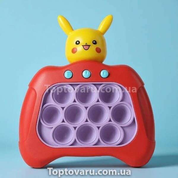 Игрушка антистресс Pop it PRO Pikachu Pokemon Красная 22646 фото