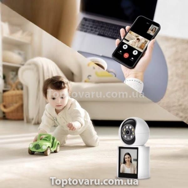 Камера видеонаблюдения V1 WIFI camera video calling 1080p app ice Белая 21513 фото
