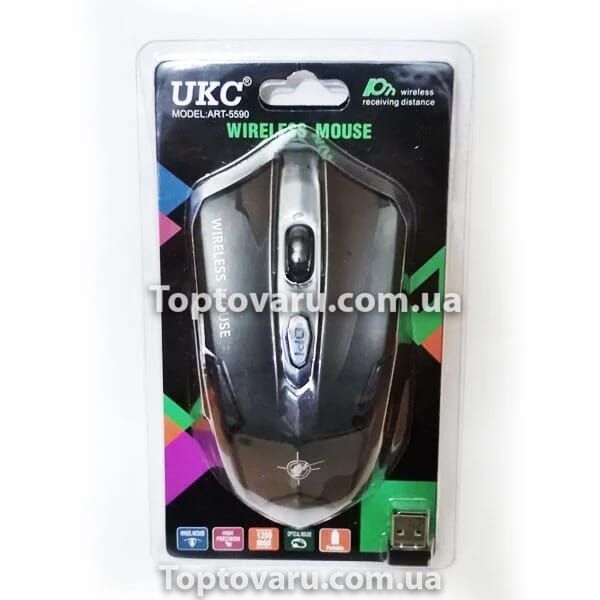 Мышка беспроводная компьютерная оптическая MOUSE UKC G111 Черная 7005 фото